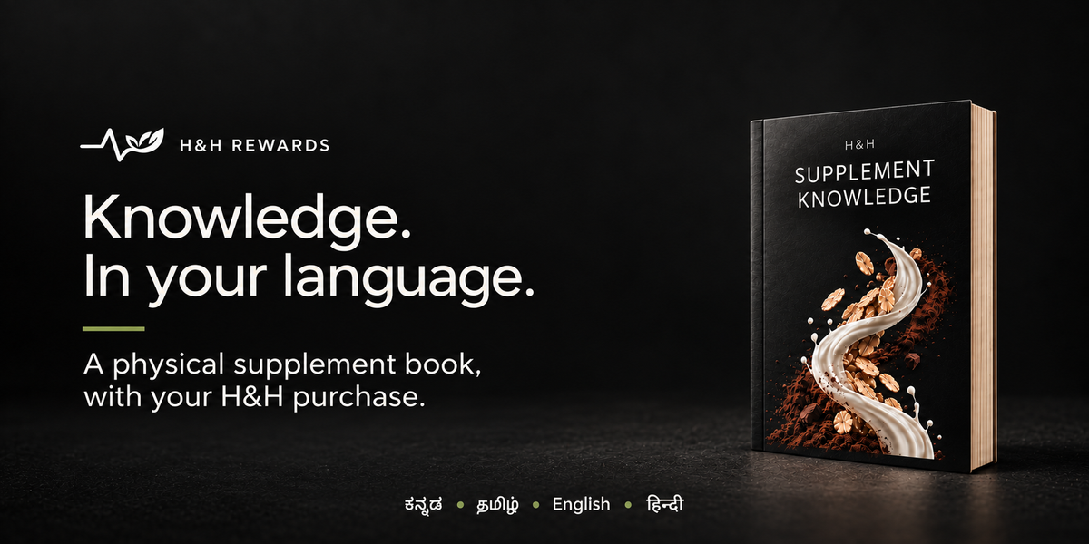 H&H Rewards. Knowledge in your language. A physical supplement book with your H&H purchase. Kannada, Tamil, English and Hindi.