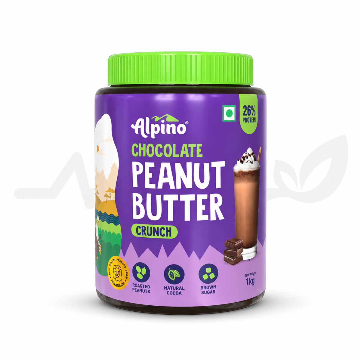 Alpino Chocolate Peanut Butter — Crunch, 1 kg — H&H white product card
