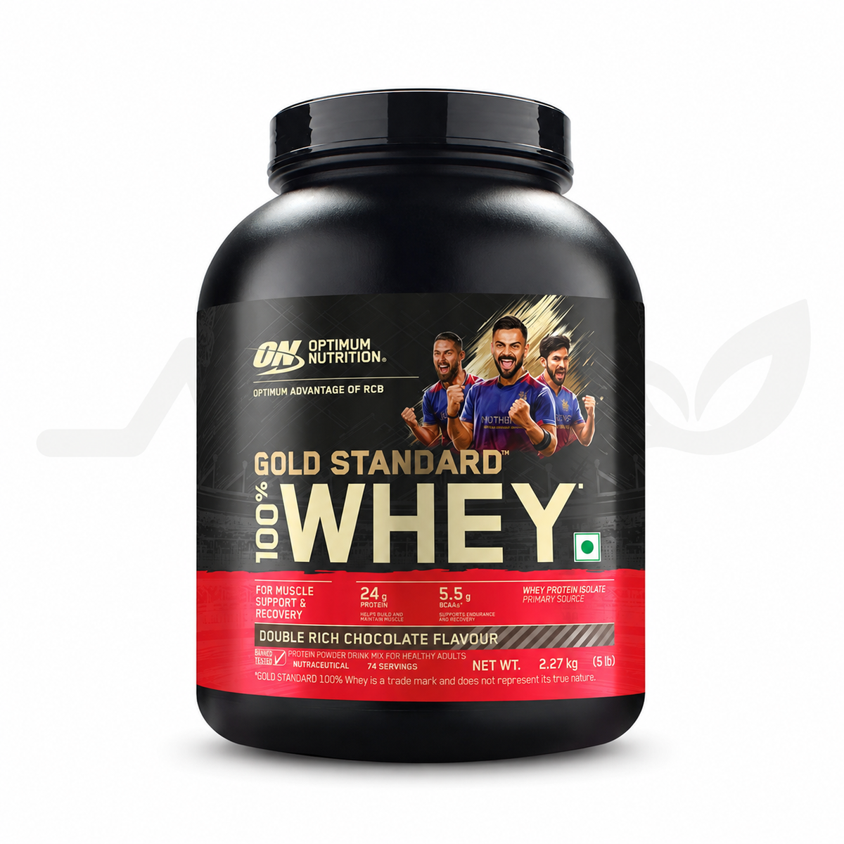Gold Standard 100% Whey Protein Powder | Double Rich Chocolate | 5 lbs — front view