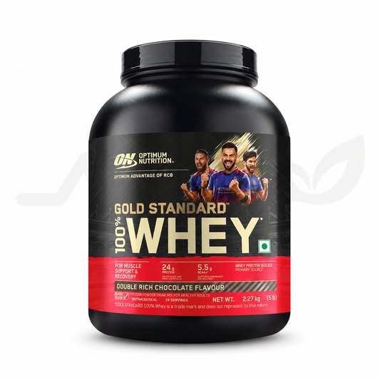 Gold Standard 100% Whey Protein Powder | Double Rich Chocolate | 5 lbs — front view