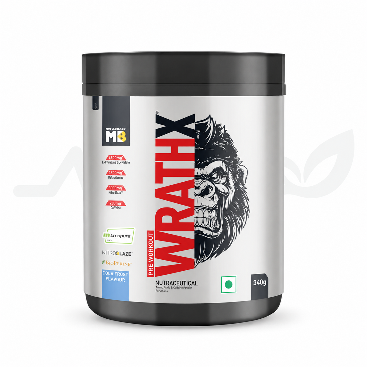 MuscleBlaze Pre Workout WrathX — front view