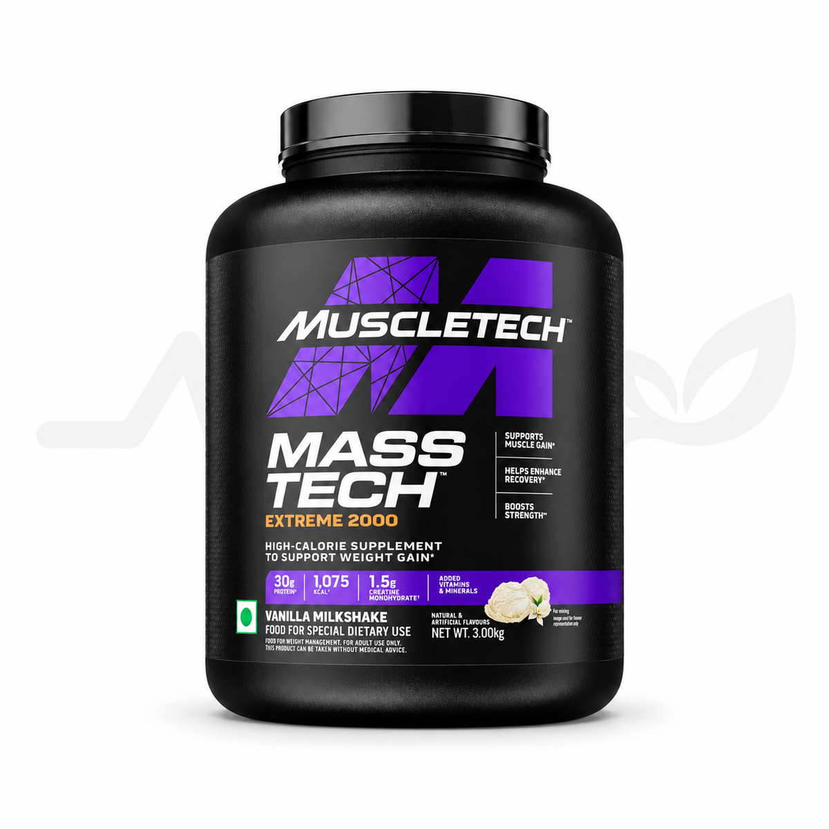 MuscleTech Mass-Tech Extreme 2000 Vanilla Milkshake 3 kg — front