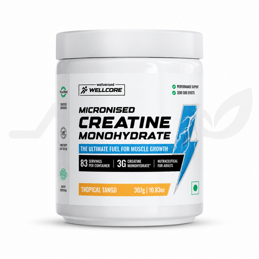 Wellcore Creatine Monohydrate, Tropical Tango, 307 g — front view