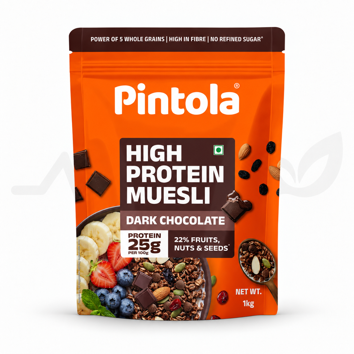Pintola High Protein Muesli — Dark Chocolate, 1 kg — H&H white product card