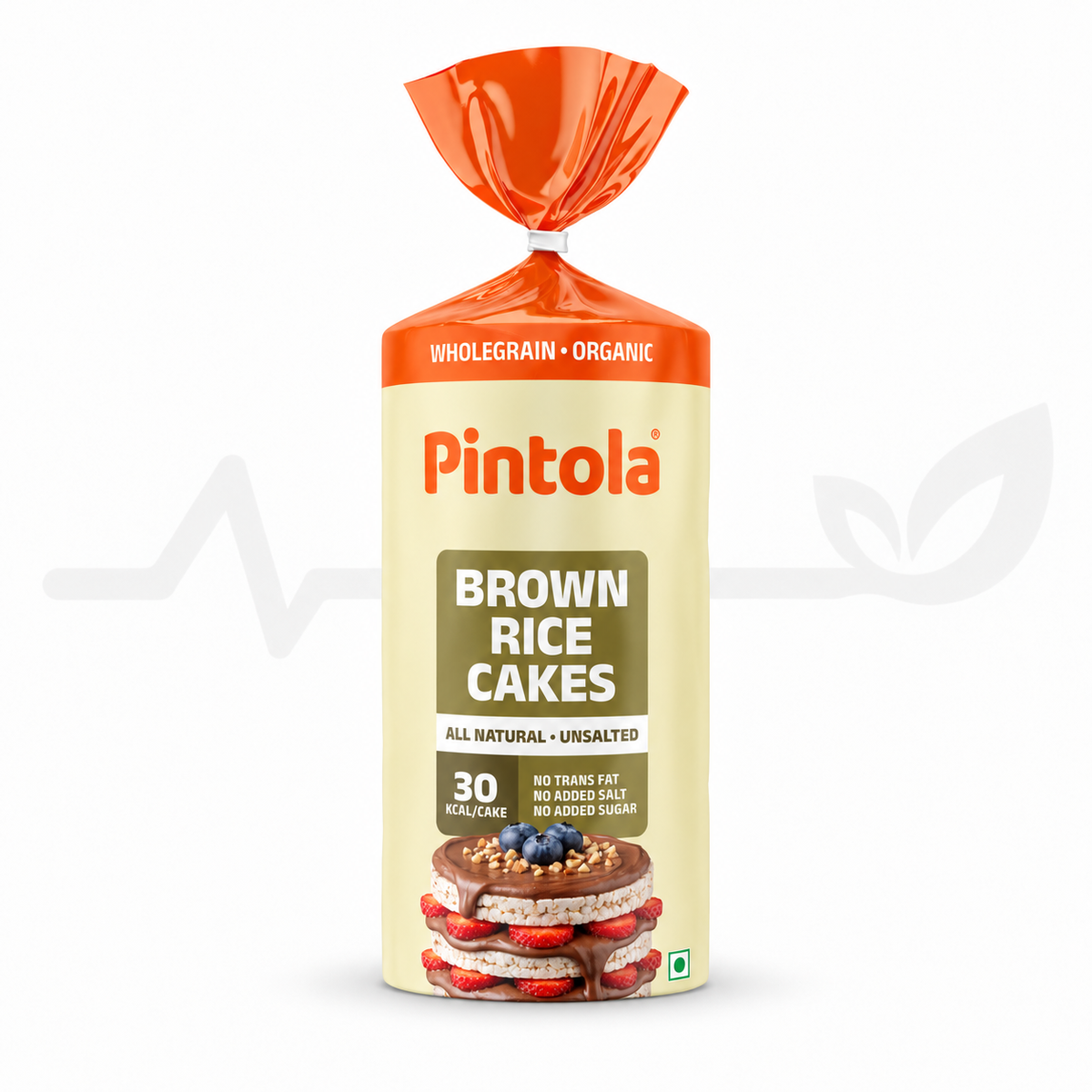 Pintola Organic Wholegrain Brown Rice Cakes — Unsalted, 130 g — H&H white product card