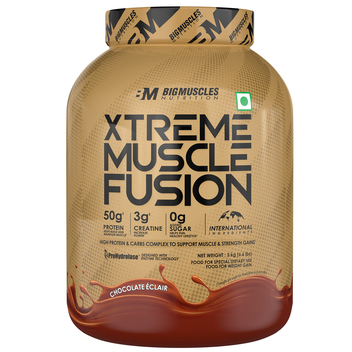 BigMuscles Nutrition Xtreme Muscle Fusion Chocolate Éclair 3 kg (6.6 lb) — front
