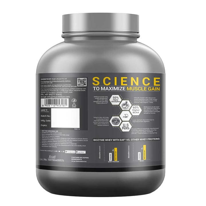 MuscleBlaze Biozyme Performance Whey